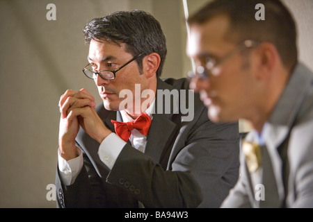 Close-up of serious businessmen wearing suits Stock Photo