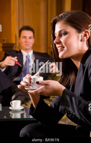 Business people meeting over cup of coffee Stock Photo
