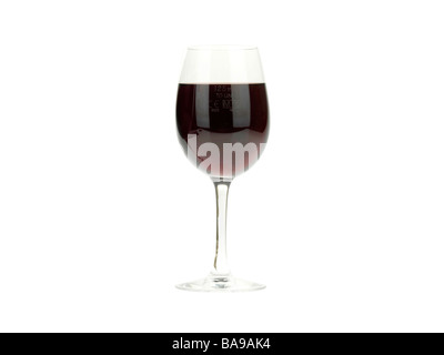 Glass Or Glasses Of Full Bodied Red Wine Isolated Against A White Background With A Clipping Path and No People Stock Photo