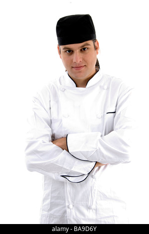 portrait of chef posing in uniform Stock Photo