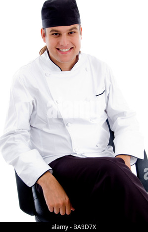 smiling young male chef Stock Photo