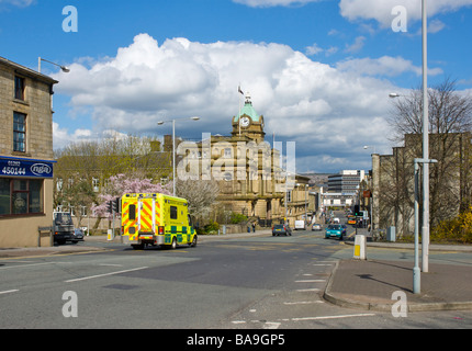 The Town Hall on Manchester Road, Burnley, Lancashire, England UK Stock Photo