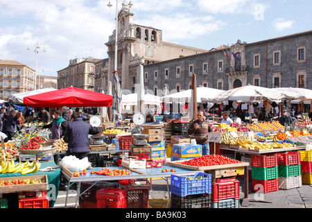 La Fiera market, Catania, Sicily, Italy Stock Photo