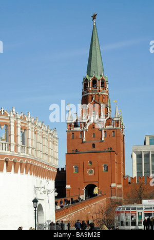 Troitskaya (Trinity) Moscow Kremlin tower Stock Photo