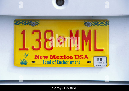 New Mexico license plate Albuquerque New Mexico Stock Photo