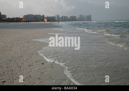 waves on the shore in Marco Island Florida Stock Photo