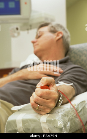 Man giving blood, USA, 1996  1990s Stock Photo