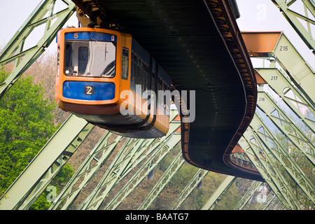 Wuppertal Schwebebahn, suspended monorail Stock Photo