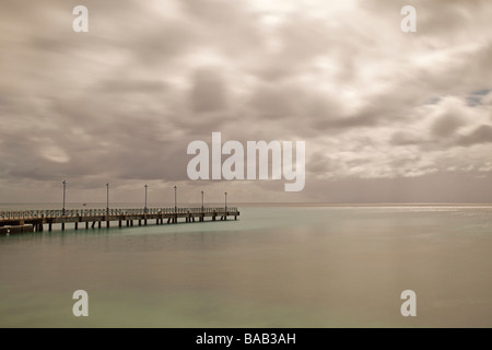 Speightstown or 'Little Bristol' pier close-up, second largest town in Barbados Stock Photo