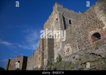 walls and keep of carrickfergus castle county antrim northern ireland uk Stock Photo