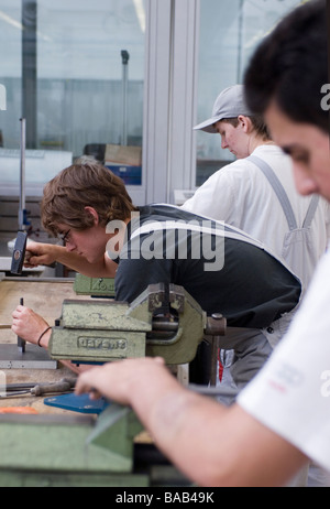 Training workshop in the Audi factory in Ingolstadt, Germany Stock Photo