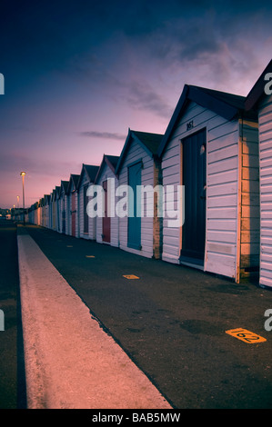 Beach huts in Devon Stock Photo