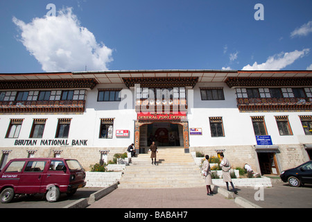 General Post Office And Bhutan National Bank Building In Thimphu Stock ...