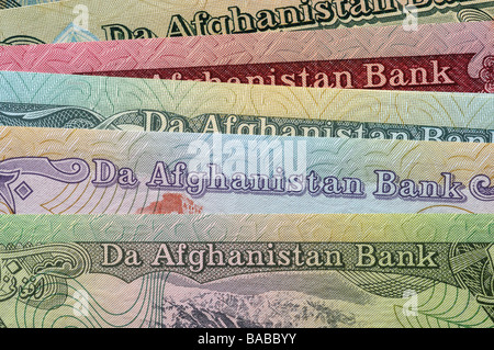 Afghani banknotes Stock Photo