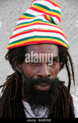 Caribbean, Jamaica, Portrait of a Jamaican with dreadlocks Stock Photo ...