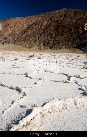 Badwater salt flats in Death Valley National Park, California, USA. Stock Photo