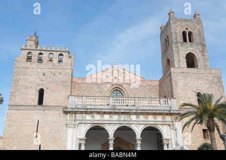 Cathedral in town of Monreale, Palermo, Sicily, Italy Stock Photo