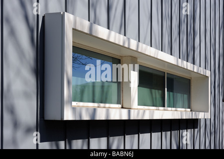 Window detail, Management School. Lancaster University, Lancashire, England, United Kingdom, Europe. Stock Photo