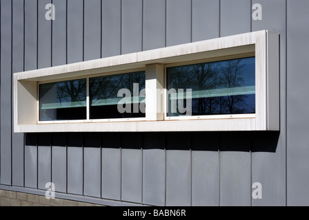 Window detail, Management School. Lancaster University, Lancashire, England, United Kingdom, Europe. Stock Photo