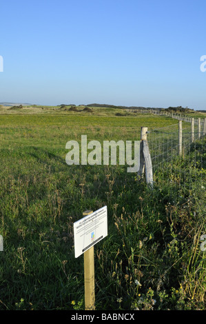 Nature conservation area at Cap Gris Nez between Boulogne and Calais France Stock Photo