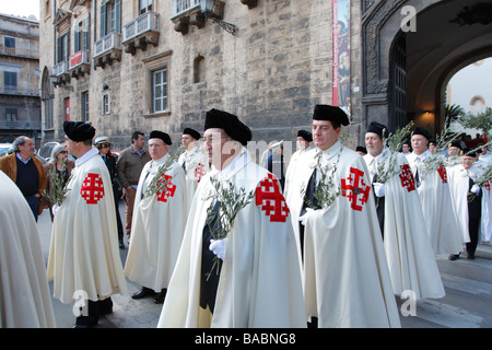 Palm Sunday ceremony, Cathedral, Palermo, Sicily, Italy Stock Photo