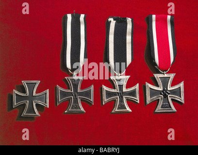 decorations, Germany, Iron Cross, established 10.3.1813 by King Frederick William III of Prussia, pattern of 1813, 1870, 1914 an Stock Photo
