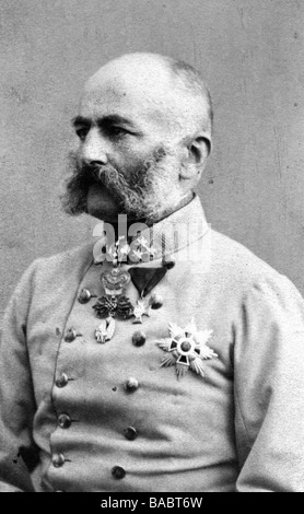 Folliot de Crenneville, Franz Graf, 22.3.1815 - 22.6.1888, Austrian general, adjutant general of Emperor Franz Joseph I 1859 - 1888, half length, carte de visite, circa 1870,