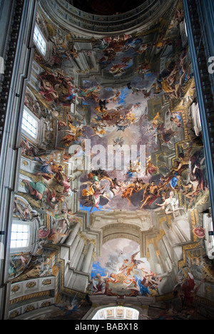 Trompe l'oeil ceiling fresco by Andrea Pozzo, Church of Sant’Ignazio ...