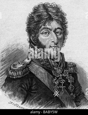 Bagration, Pyotr Ivanovich, Prince, 1765 - 24.9.1812, Russian general, portrait, wood engraving after engraving by Vendramini, 19th century, Stock Photo