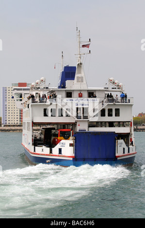 Wightlink ferry St Helen departing Portsmouth bound for Fishbourne Isle of Wight England UK Stock Photo