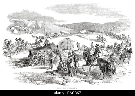 heaving guns at balaclava 1854 Stock Photo