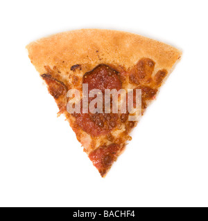 pepperoni pizza slice isolated on white background Stock Photo