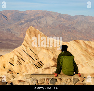 Zabriskie Point in Death Valley National Park California, USA Stock Photo