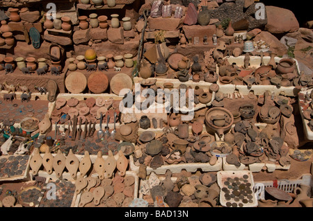 Souvenirs for sale in the ancient Nabatean city of Petra Jordan Stock Photo