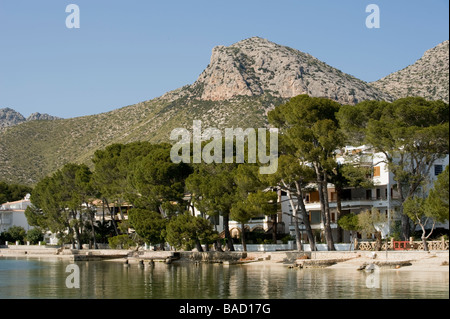 Beautiful view of the spanish resort of Puerto Pollensa Mallorca Spain Stock Photo