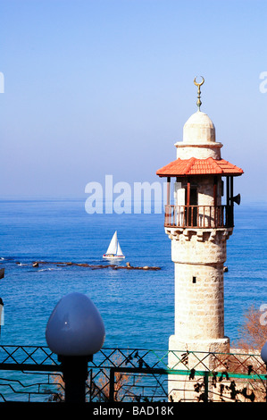 Israel Jaffa The Andromeda rock at the entrance to the harbour Stock ...