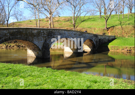 USA Maryland Washington County Antietam National Battlefield National Park Service Burnside Bridge Stock Photo