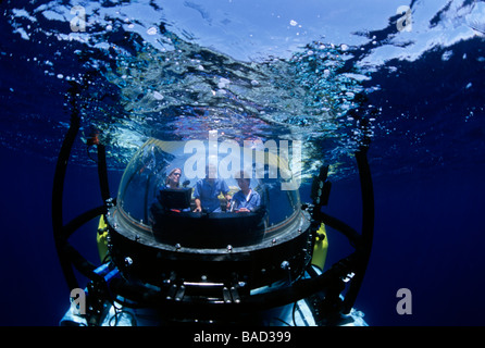 DeepSee deep diving submersible Cocos Island Costa Rica Pacific Ocean  Stock Photo