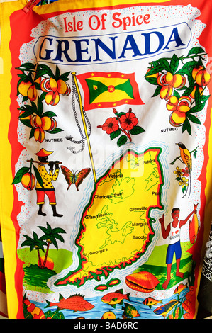 Souvenirs at Grand Anse Craft Spice Market Grenada Stock Photo