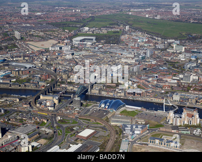 Wide view of Newcastle Upon Tyne, North East England Stock Photo