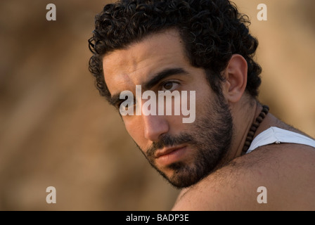 Young man pensive Stock Photo