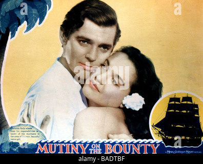 MUTINY ON THE BOUNTY  1935 MGM film with Clark Gable as  Fletcher Christian Stock Photo
