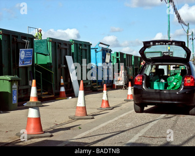 Rubbish tip and recycling centre Stock Photo