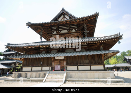 The Kondo (main hall) of the Sai-in part of Horyu-ji temple. Nara Prefecture, Japan. Stock Photo