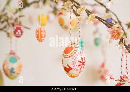 Close-up of Easter Egg Decorations Stock Photo