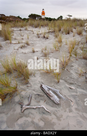 Light House Farewell Spit Nature Reserve New Zealand Stock Photo