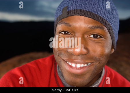 Portrait of Man, Garden of the Gods Park, Colorado Springs, Colorado, USA Stock Photo