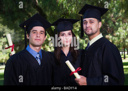 Portrait of College Graduates Stock Photo