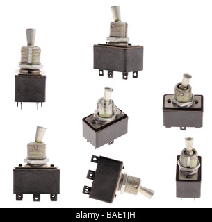 The switch An electronic component It is isolated on a white background Stock Photo
