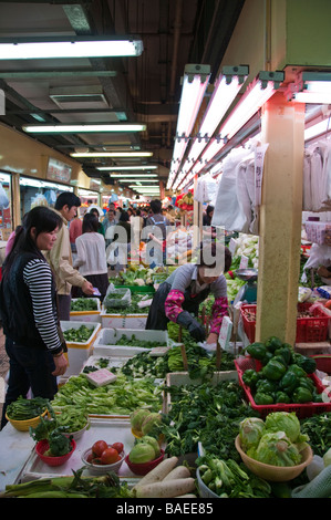 Food Market in Hong Kong Stock Photo